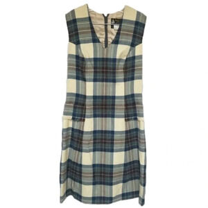 𝅺BALMORAL Scottish Highlands Tartan  Tweeds Wool Dress 14